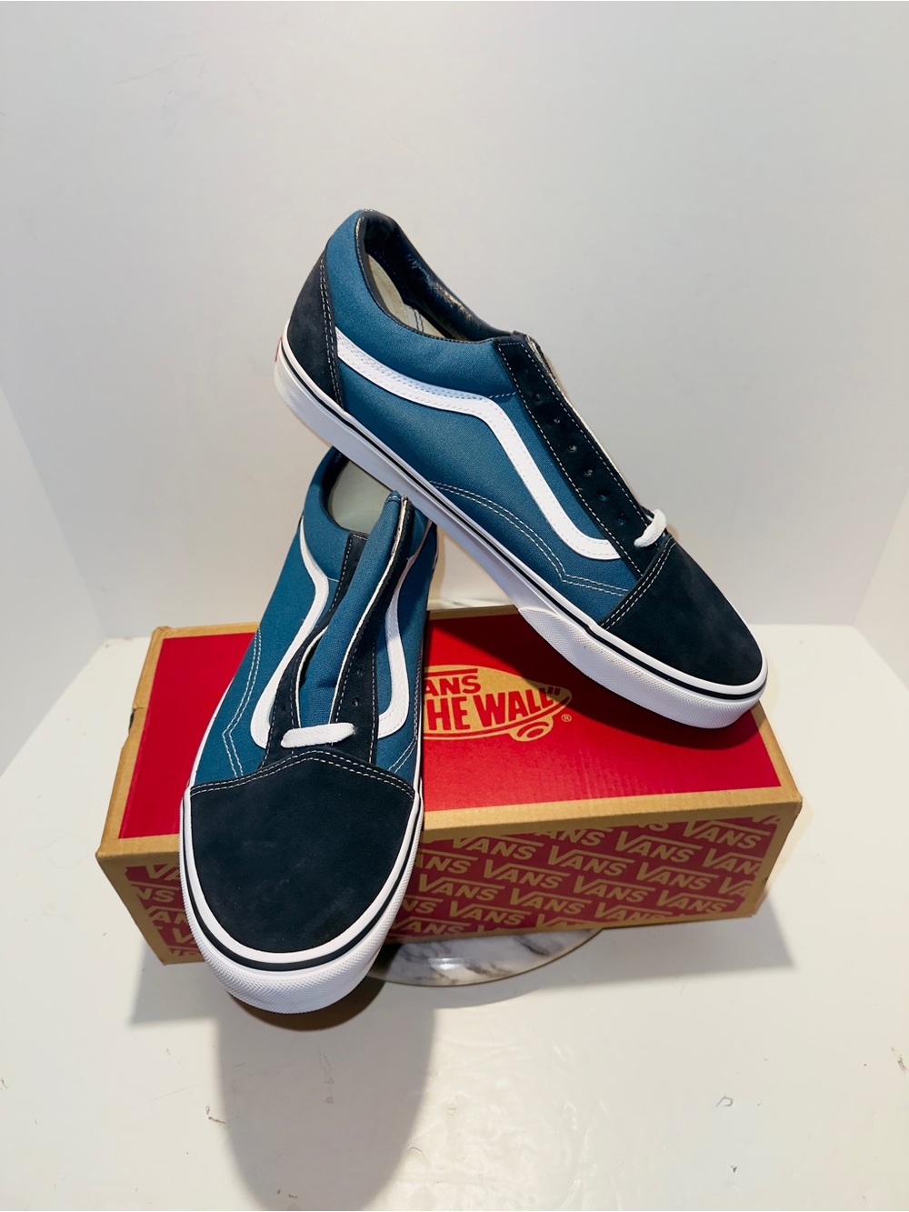Vans Old Skool Navy White VN000D3HNVY Men’s 12  Women’s 13.5 New